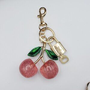 Authentic Louis Vuitton Lock & Key with Unbranded Apple Charm, Keychain